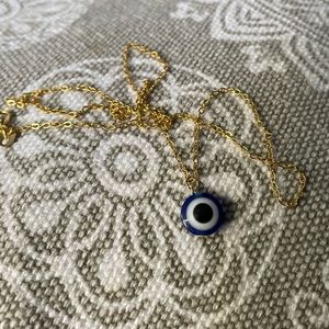 new in plastic dainty gold evil eye 🧿 necklace
